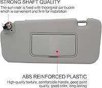 Vista 4 de Dasbecan Visera solar del lado izquierdo del conductor con luz compatible con Nissan Murano 2009 2010 2011 2012 2013 2014 gris 96401-1AA1B