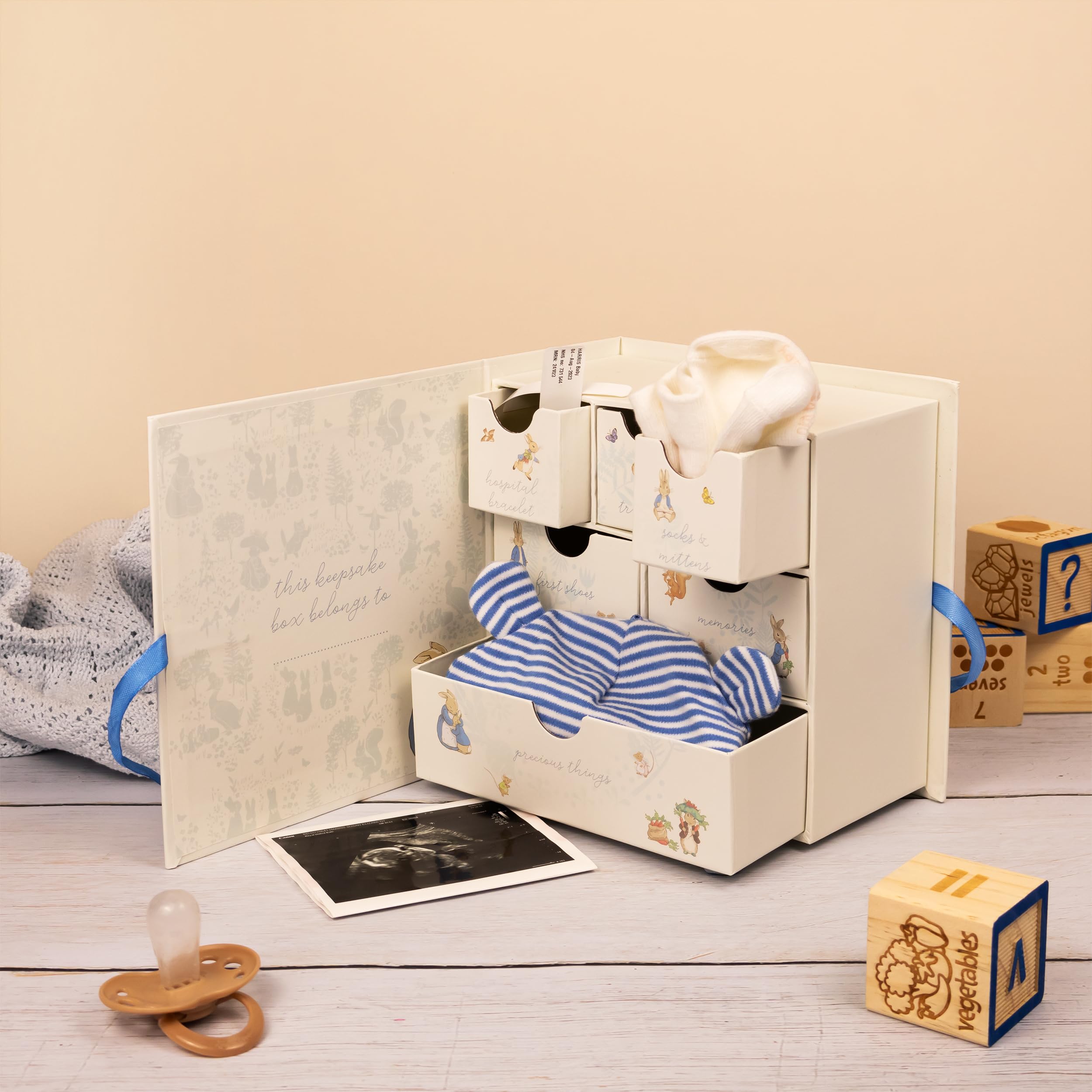 My Little Keepsake Beatrix Potter Keepsake Box, Cream & Blue - Image 4