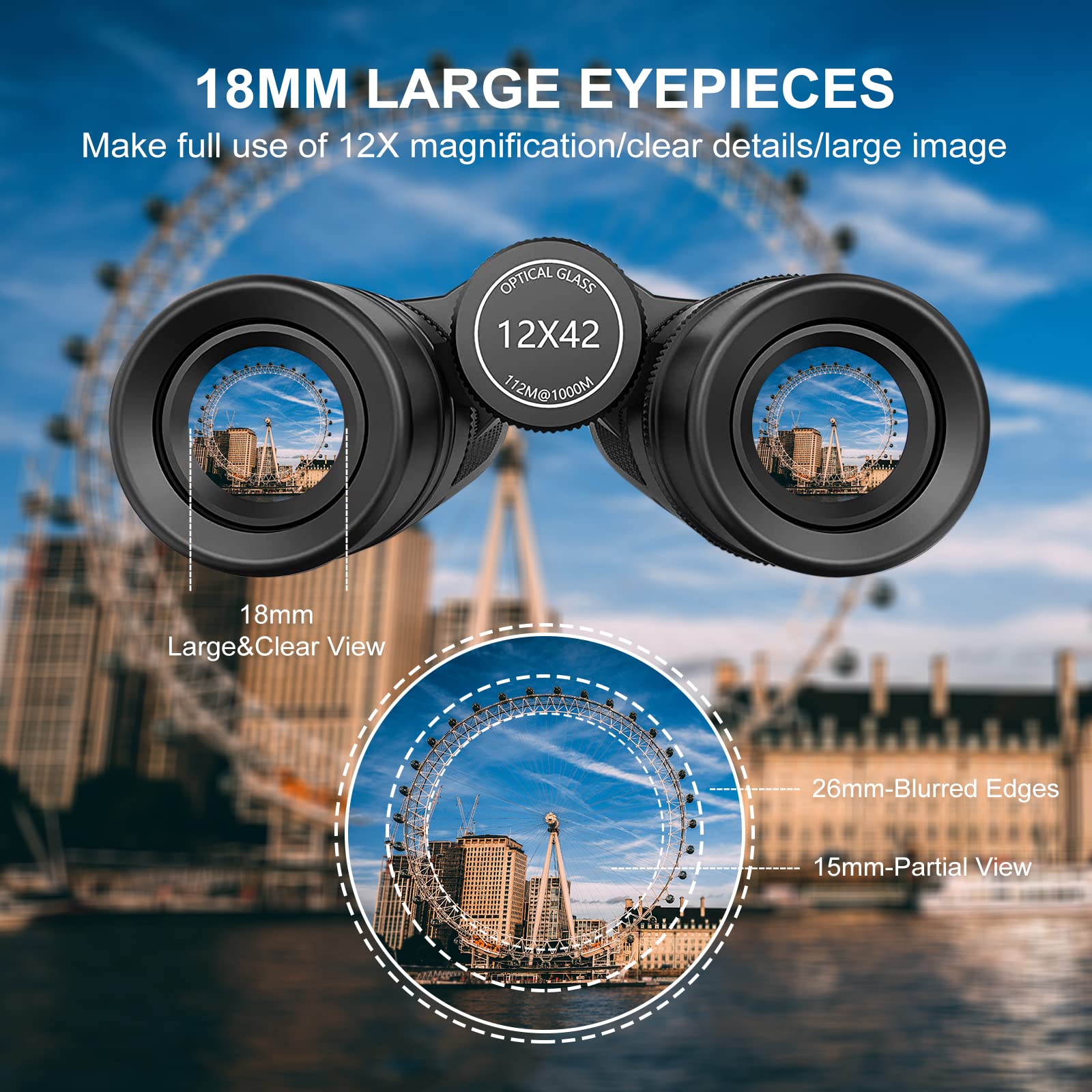 18x50 HD Fernglas Mit Handy-Adapter & Stativ – Wasserdicht, BaK4-Prismen, Für Vogelbeobachtung & Jagd