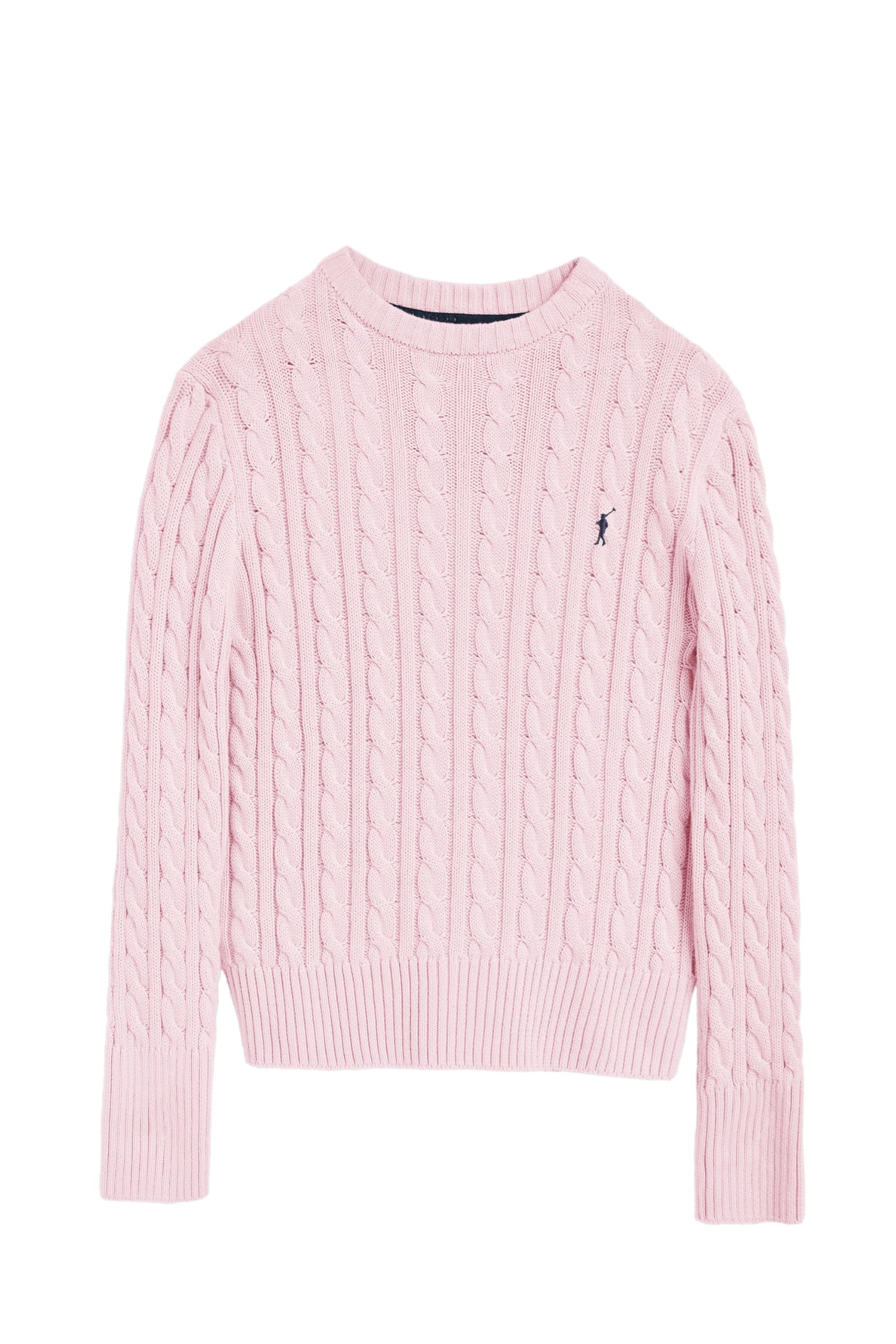 Polo Club Zopfpullover mit gesticktem Rigby Go-Logo - Damen - 100% Baumwolle