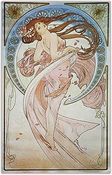 Amazon.co.jp: 壁の装飾 アルフォンス ミュシャ《ダンス, 1898