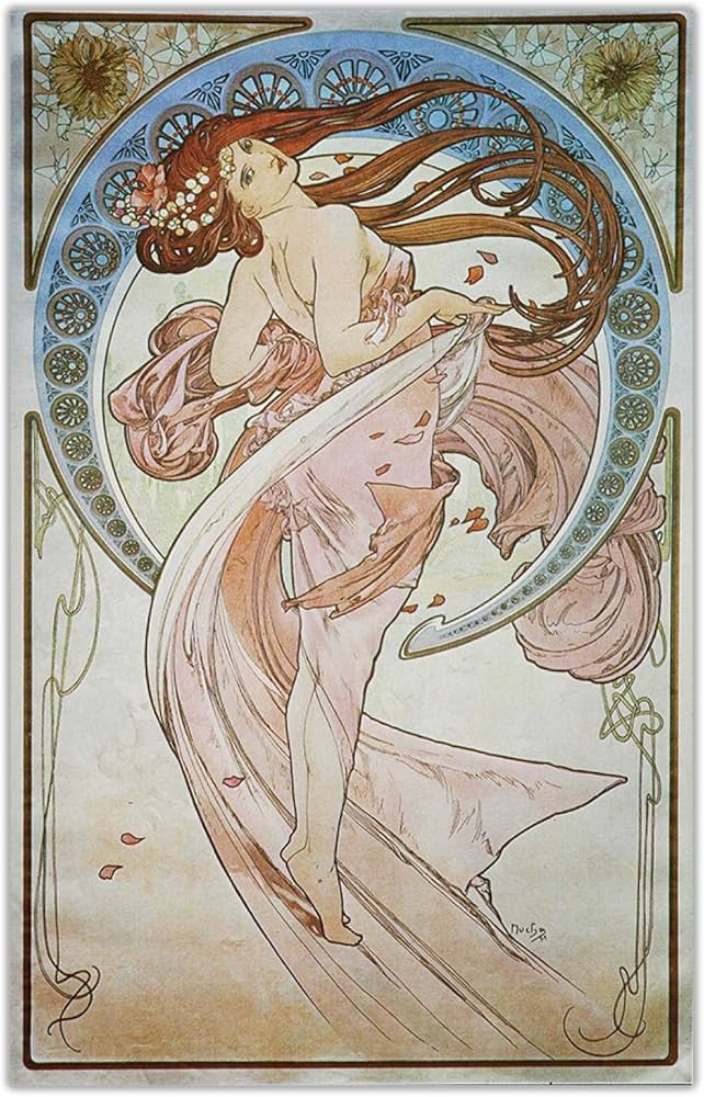 ミュシャ 「舞踏 Dance 1898」 版画 Alfons Mucha