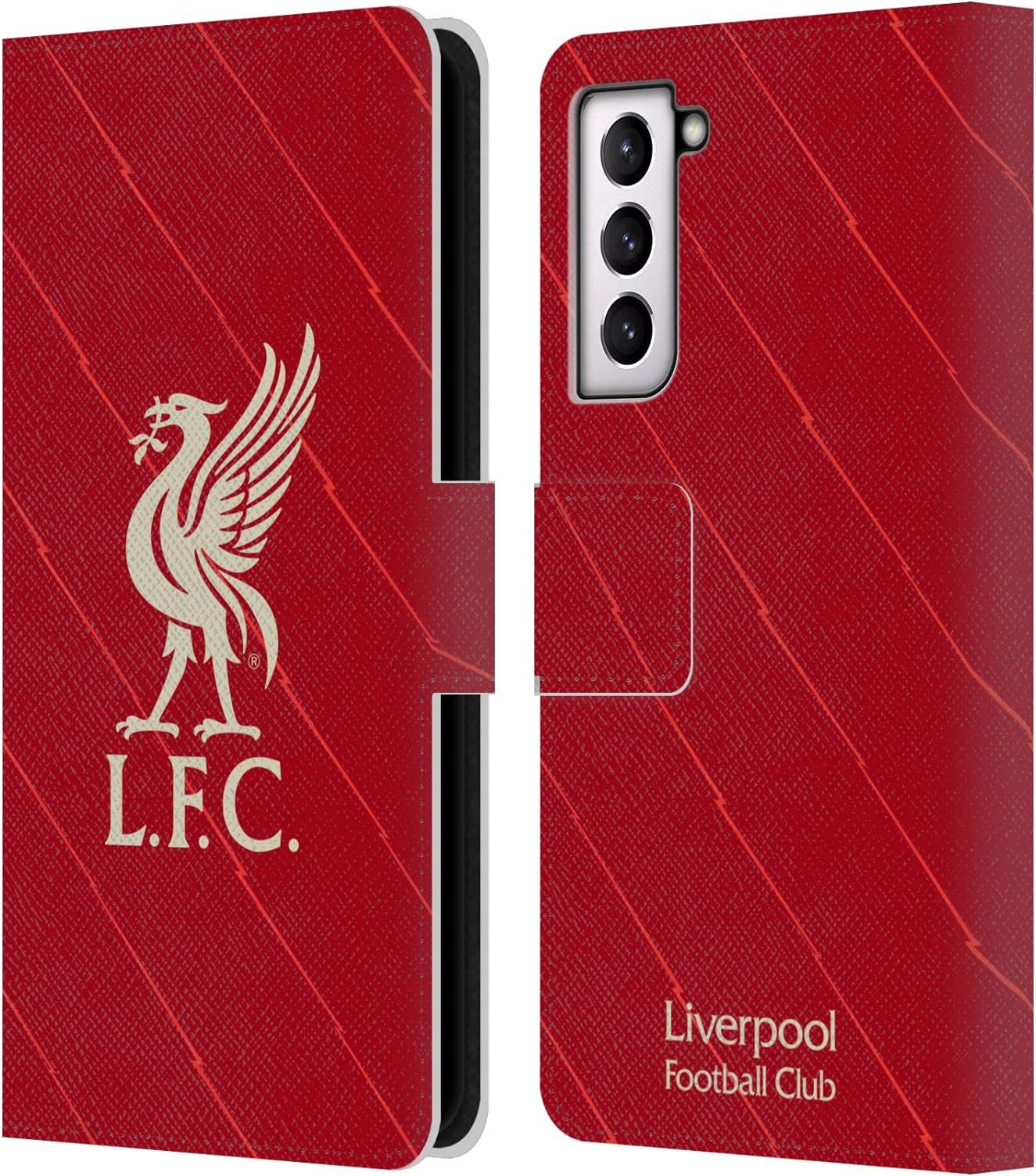 Head Case DesignsOfficially Licensed Liverpool Football Club Home 2021/22 Leather Book Wallet Case Cover Compatible With Samsung Galaxy S21 5G