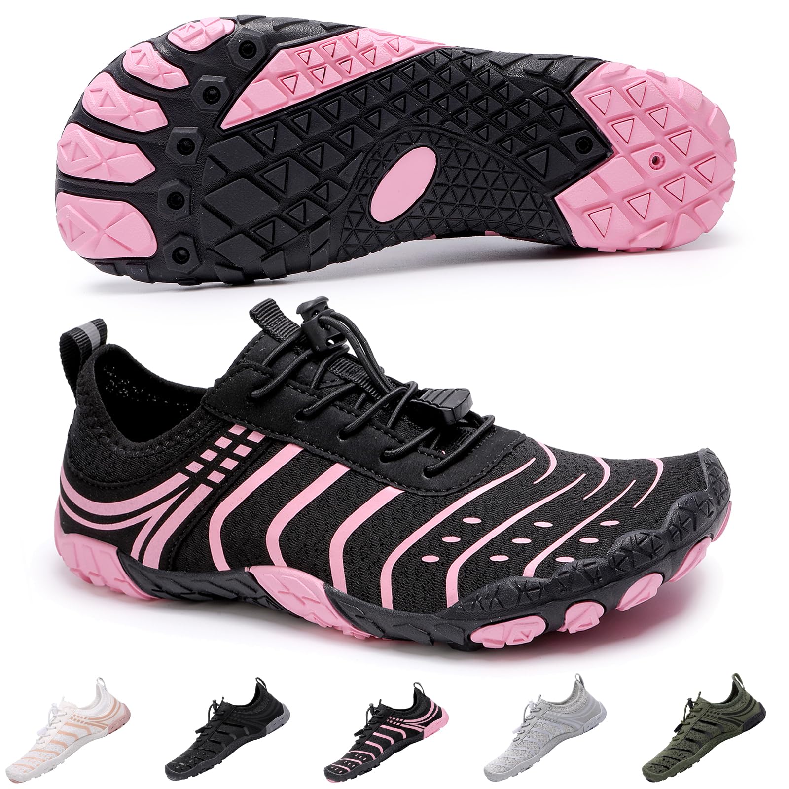SIOSNETA Hike Barefoot Shoes for Women Men, Breathable Non-Slip Athletic Footwear, Wide Toe Water Shoes for Hiking, Non-Slip Neuropathy Shoes for Women Men, Grounded Comfort wear