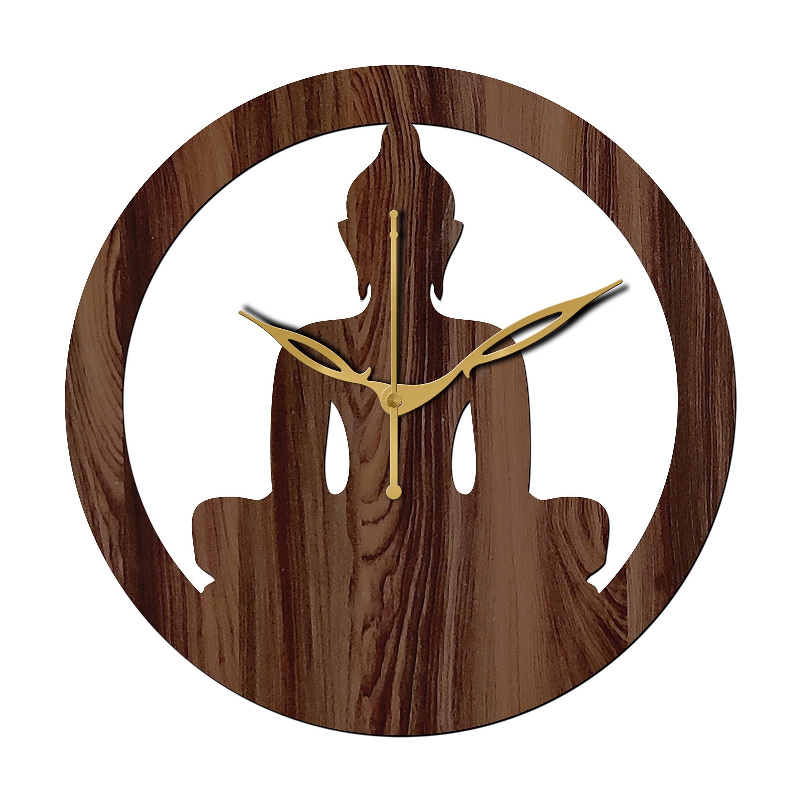 Freny Exim 10" Inch Wooden Wall Clock (Wenge, Small Size, 25cm x 25cm)-039