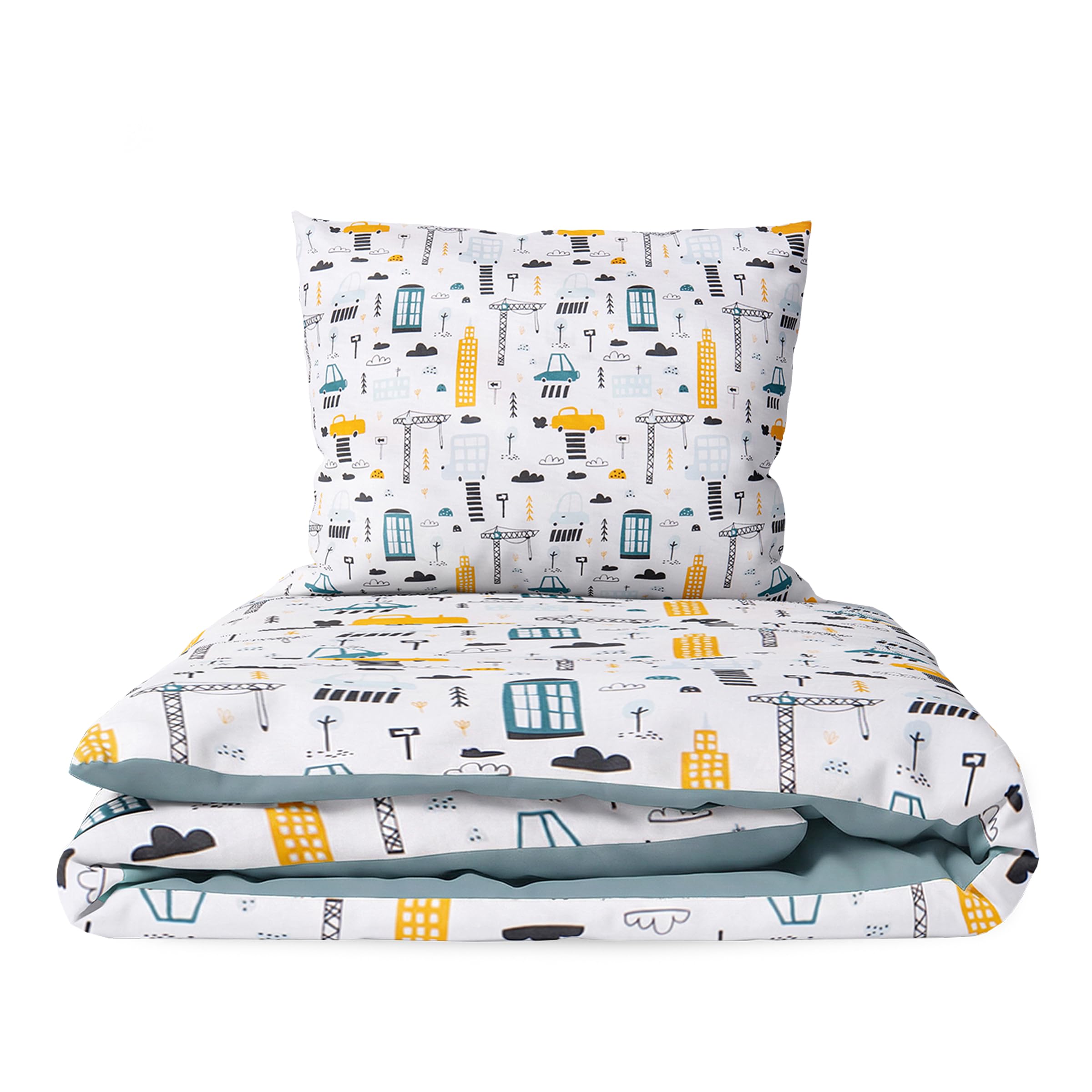 Baby Comfort Set piumino e cuscino, 2 pezzi, set di biancheria da letto per lettino, culla (12 mesi+)