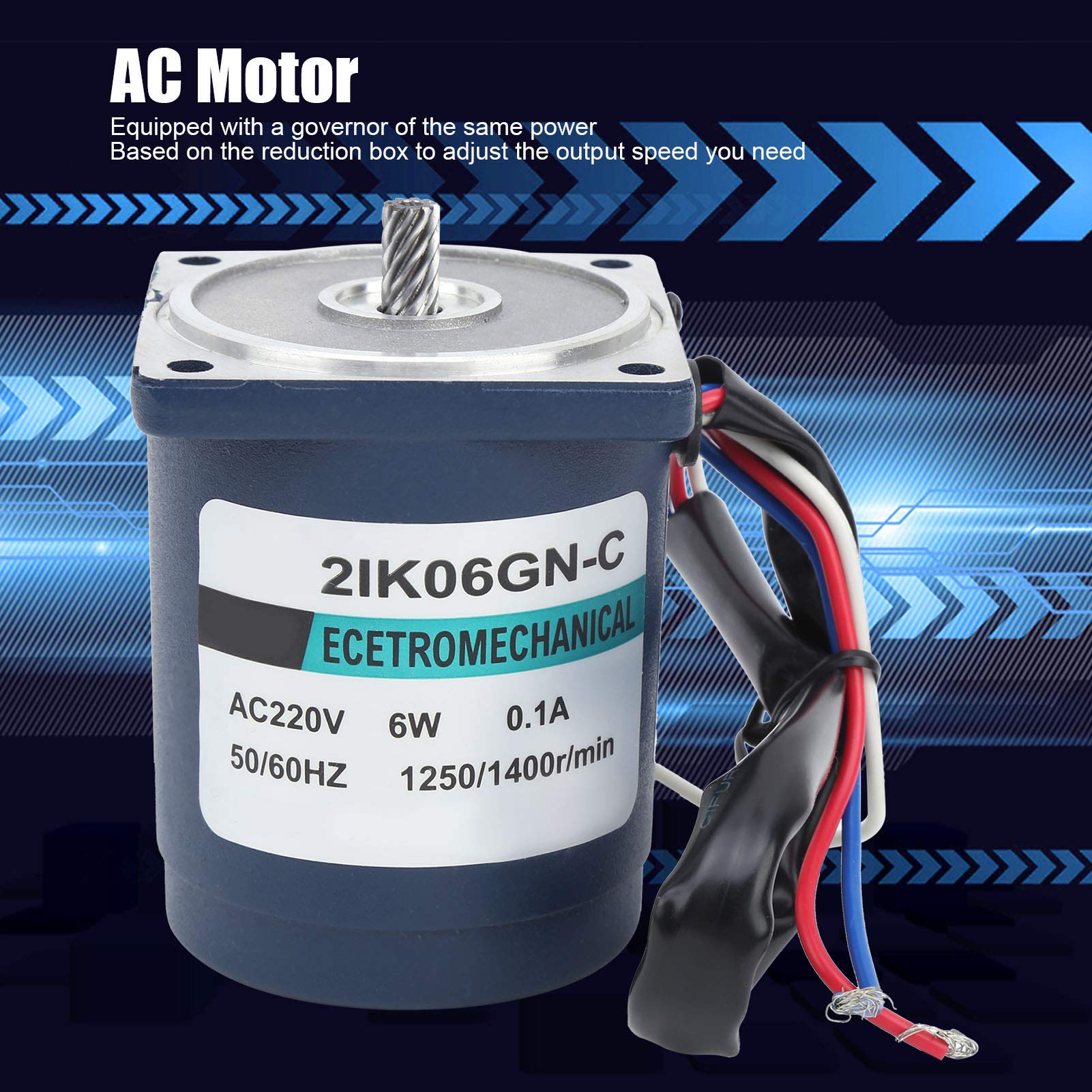Micro Getriebemotor AC220V 6W Festdrehzahl Getriebemotor, (50)