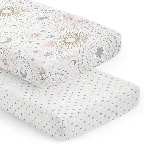 Sweet Jojo Designs Juego de sábanas ajustables para cuna para bebé, bebé, recién nacido, guardería, habitación de bebé, colchón estándar - 2 piezas
