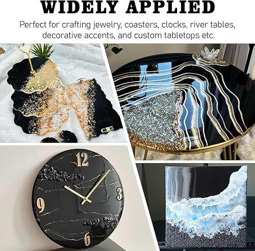 Miniatura 6 de Pasta de pigmento negro para resina epoxi, 3.4 onzas líquidas, tinte de resina opaca altamente concentrado, pigmento de resina fácil de mezclar para