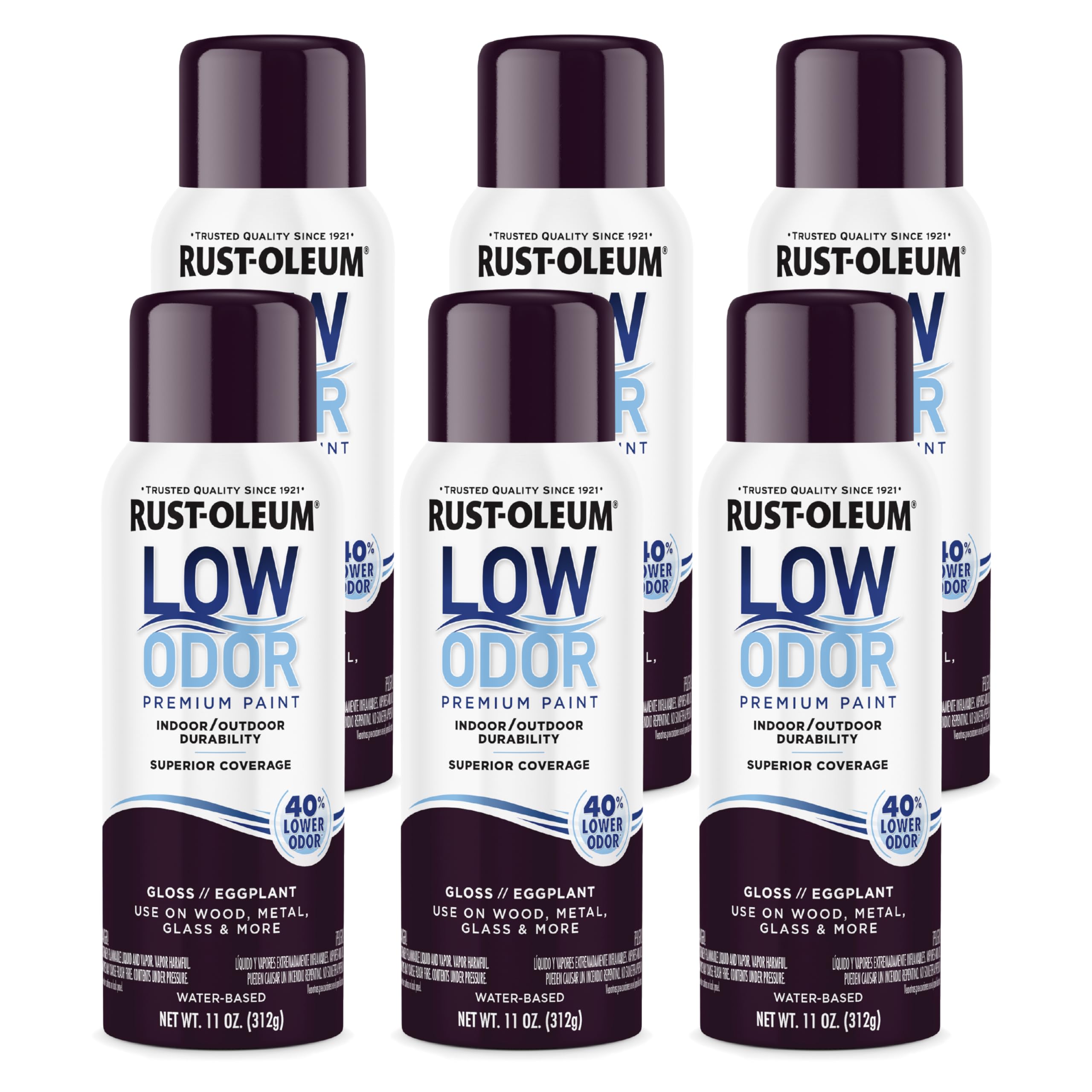 Rust-Oleum Low Odor Premium Spray Paint, Gloss Eggplant
