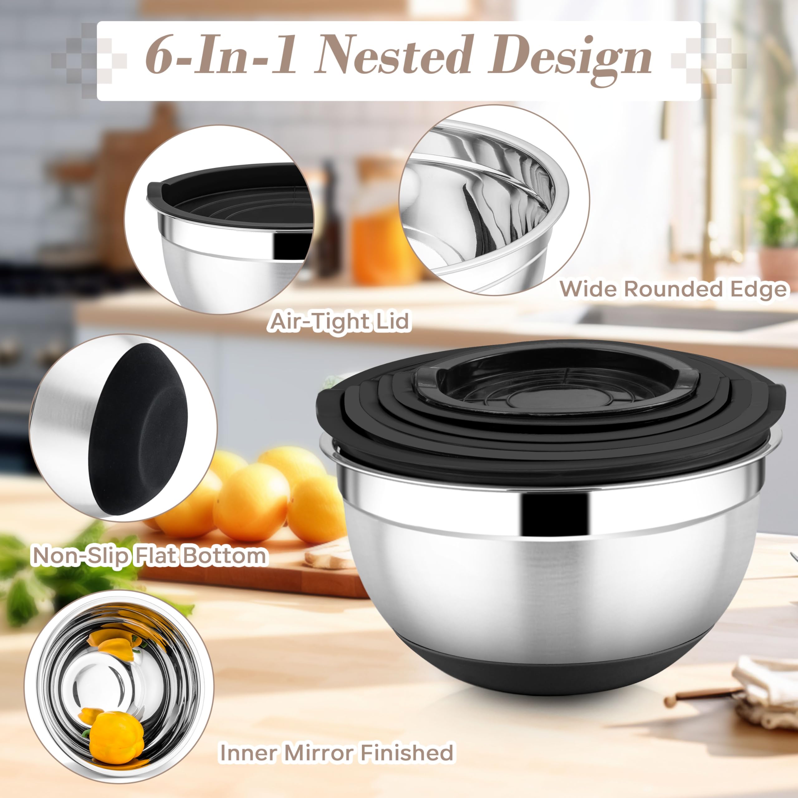 Onader Stainless Steel Mixing Bowls - Image 3