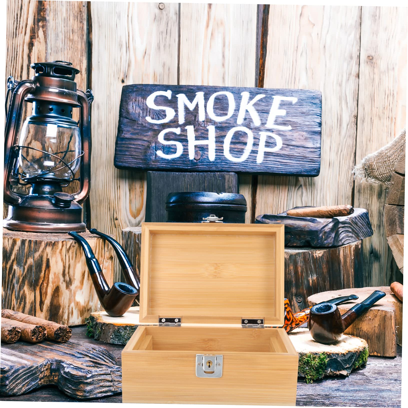 Didiseaon Humidor da Viaggio Professionale Porta Sigari in Legno Naturale 17,9 X 8,3 X 12,7 Cm Custodia Riutilizzabile Resistente All’usura per Conservazione Sigari e Gioielli Portatile per Esterni