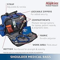Vista 4 de Hopkins Medical Products Mark V ExL Home Health - Bolsa de hombro compatible con HIPAA, duradera y espaciosa, correas ajustables, compartimento