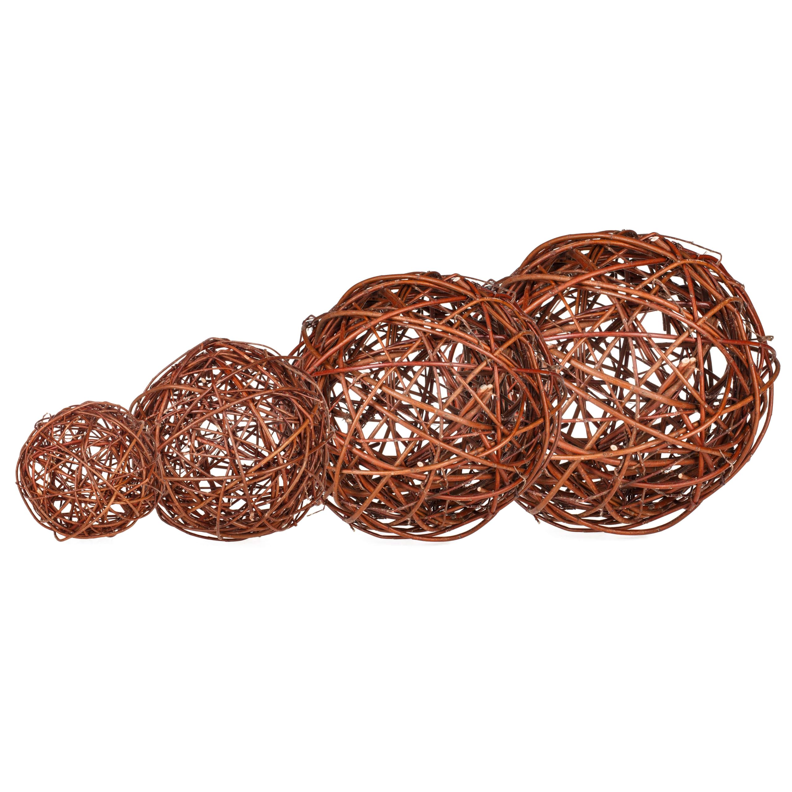 BOGATECO Dekokugel 50 cm | Weidenkugel in 4 Größen | Weidenball Gartenkugel Deko-Kugel für Garten, Balkon und Terrasse