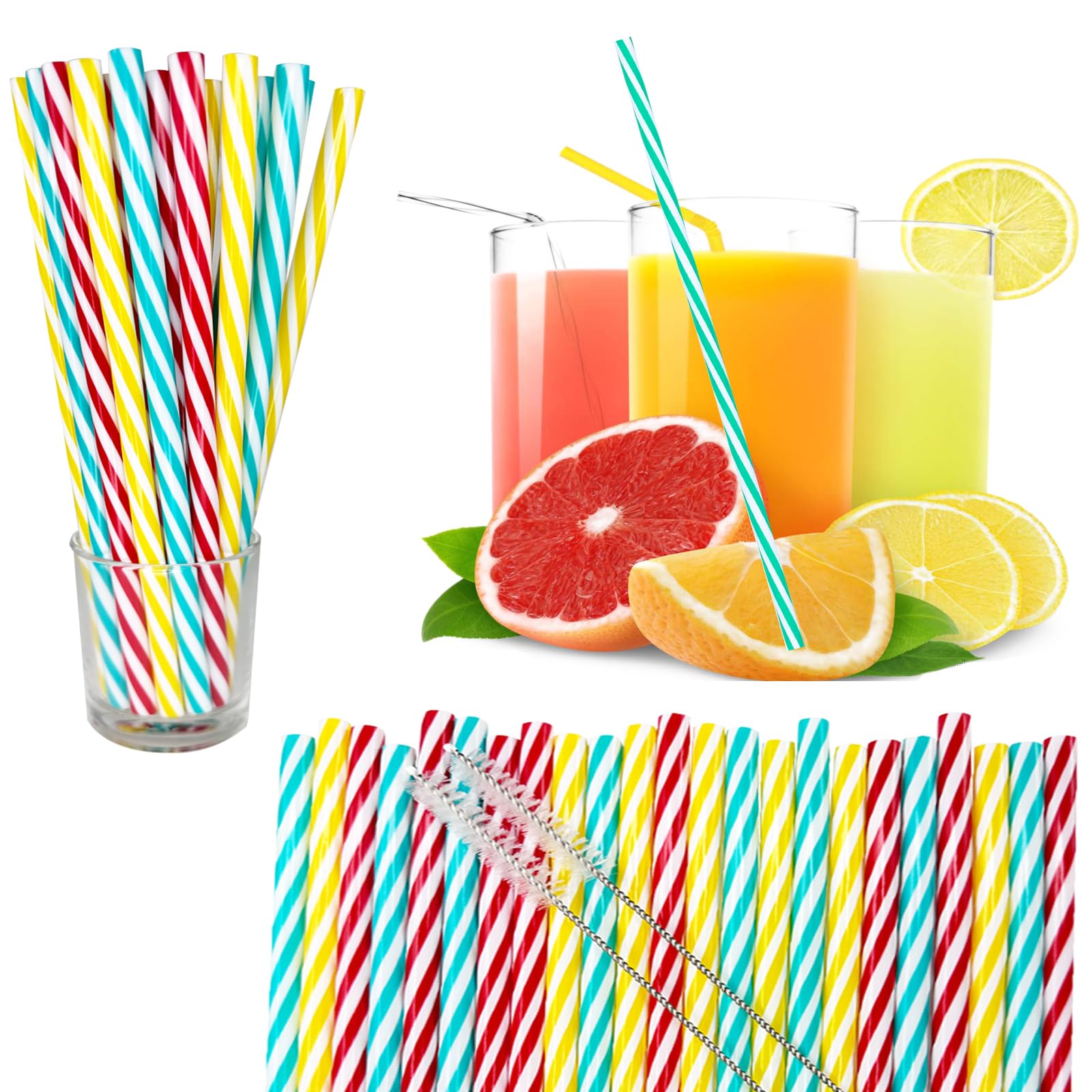 Cannucce Plastica Pieghevoli 24 Cannucce Di Plastica Ricurve Riutilizzabili - Cannucce Colorate Per Bambini, Feste, Picnic E Matrimoni Cannucce Feste Creative - Foto 5