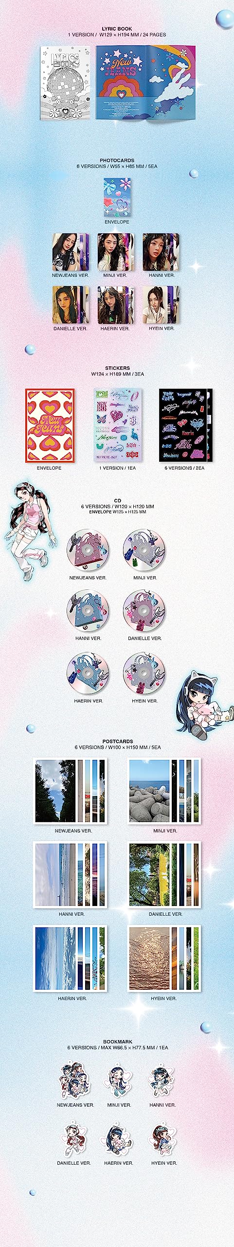 NewJeans Get Up 2nd EP Album Contents+Lyric Paper+Photocard+Sealed Sealed (Bunny Beach Bag Random Version)