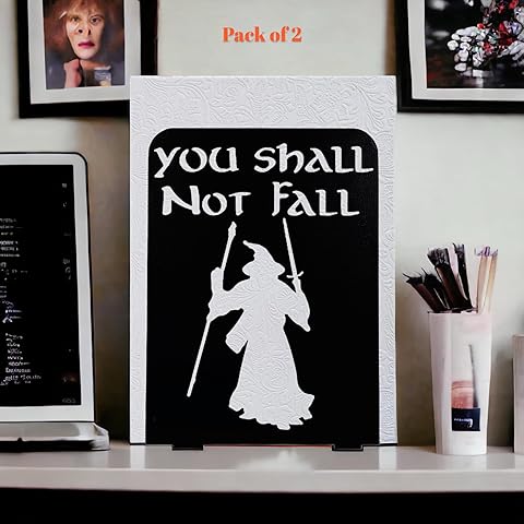 Decorative Metal Bookends - Unique Non Skid Book Ends for Home/Office Decor/Shelves...