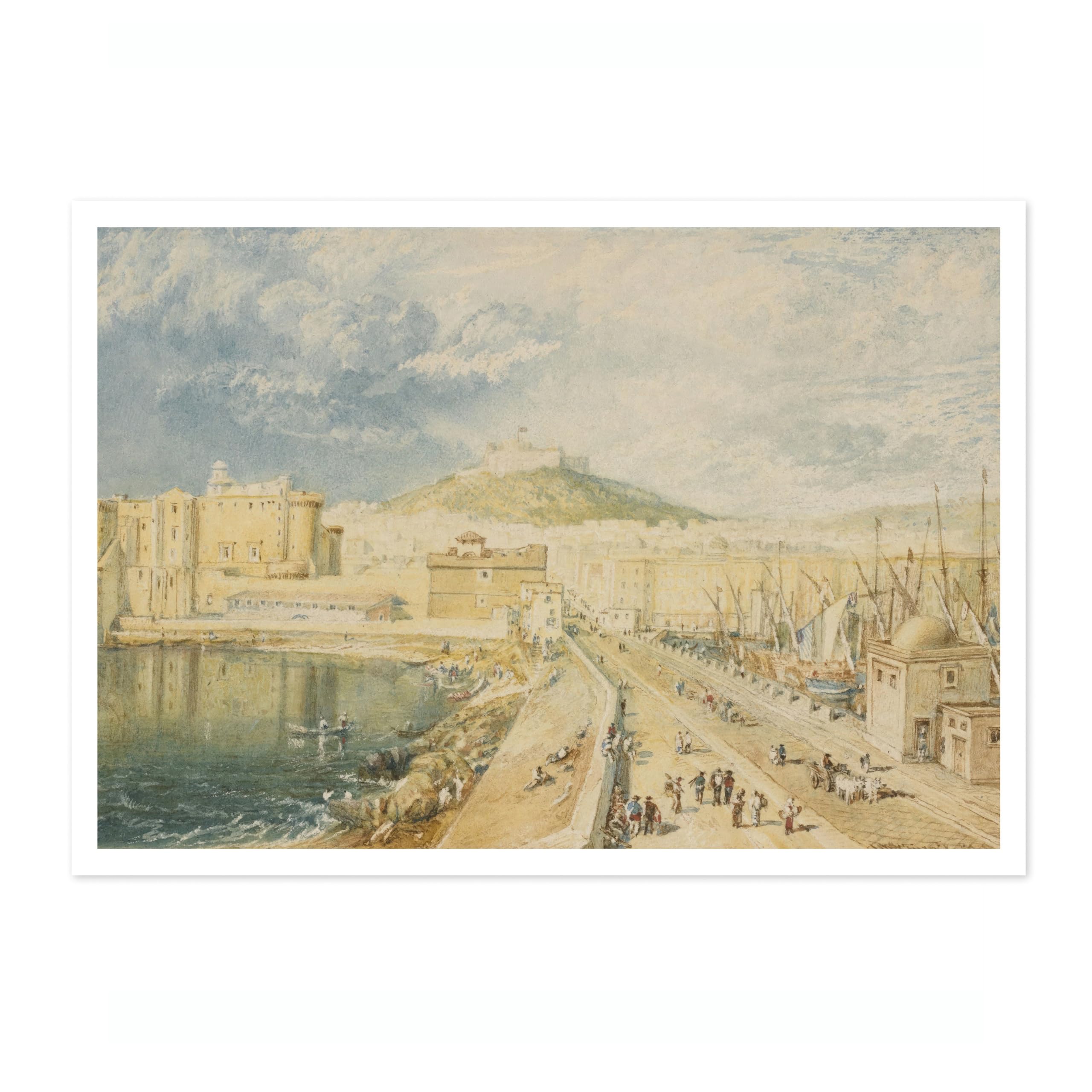 The Old Harbour, Naples Joseph Mallord William Turner Print, Classic Art Painting Print, Romanticism Art Exhibition Wall Art, Vintage Home Decor Picture, A1 (Print Only) - 84.1x59.4cm โ image 1