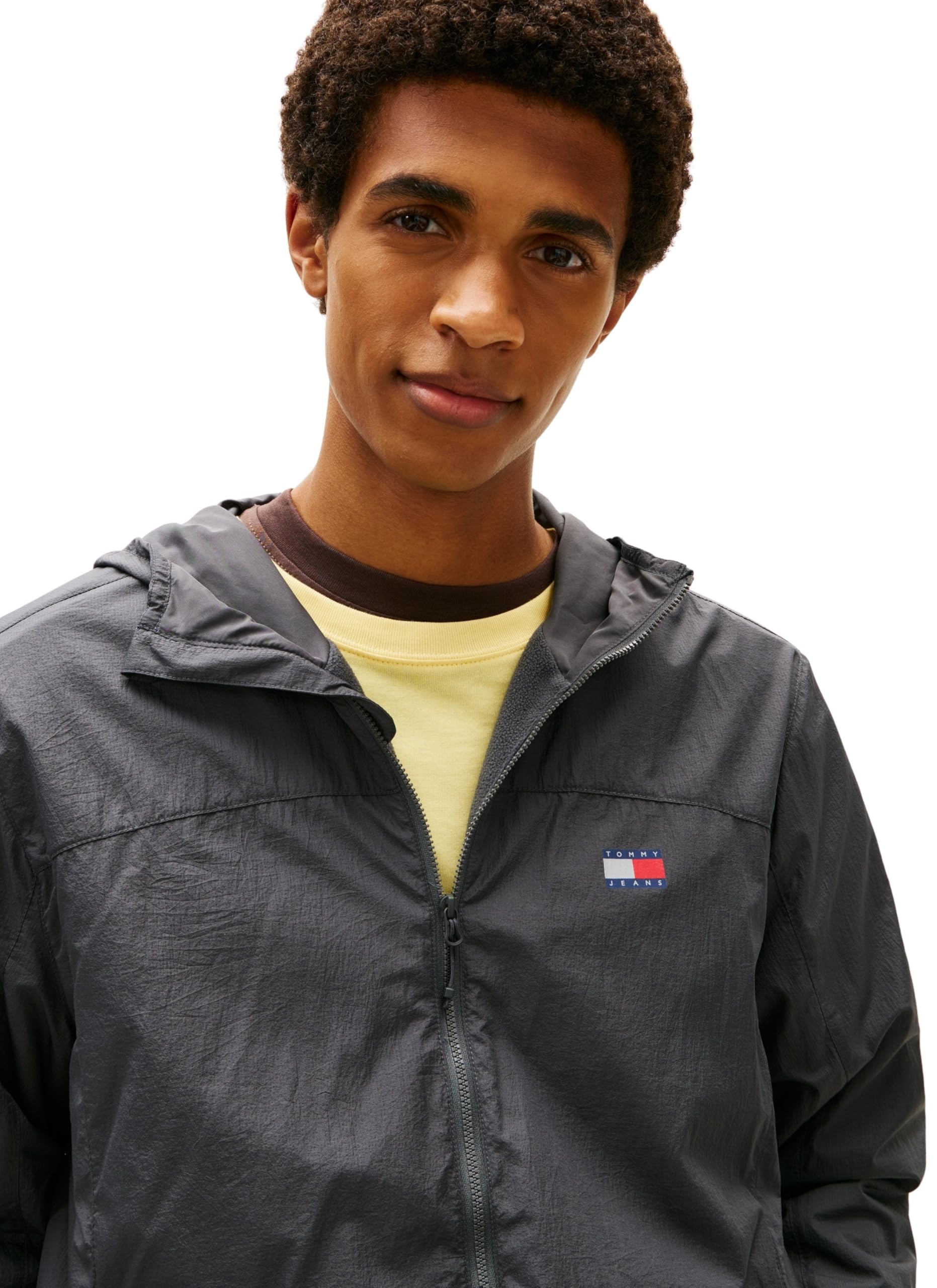 Tommy Jeans Tjm Fleece Chicago Jacket Ext Dm0dm22291 Giacca a vento Unisex - Adulto (Pacco da 1)