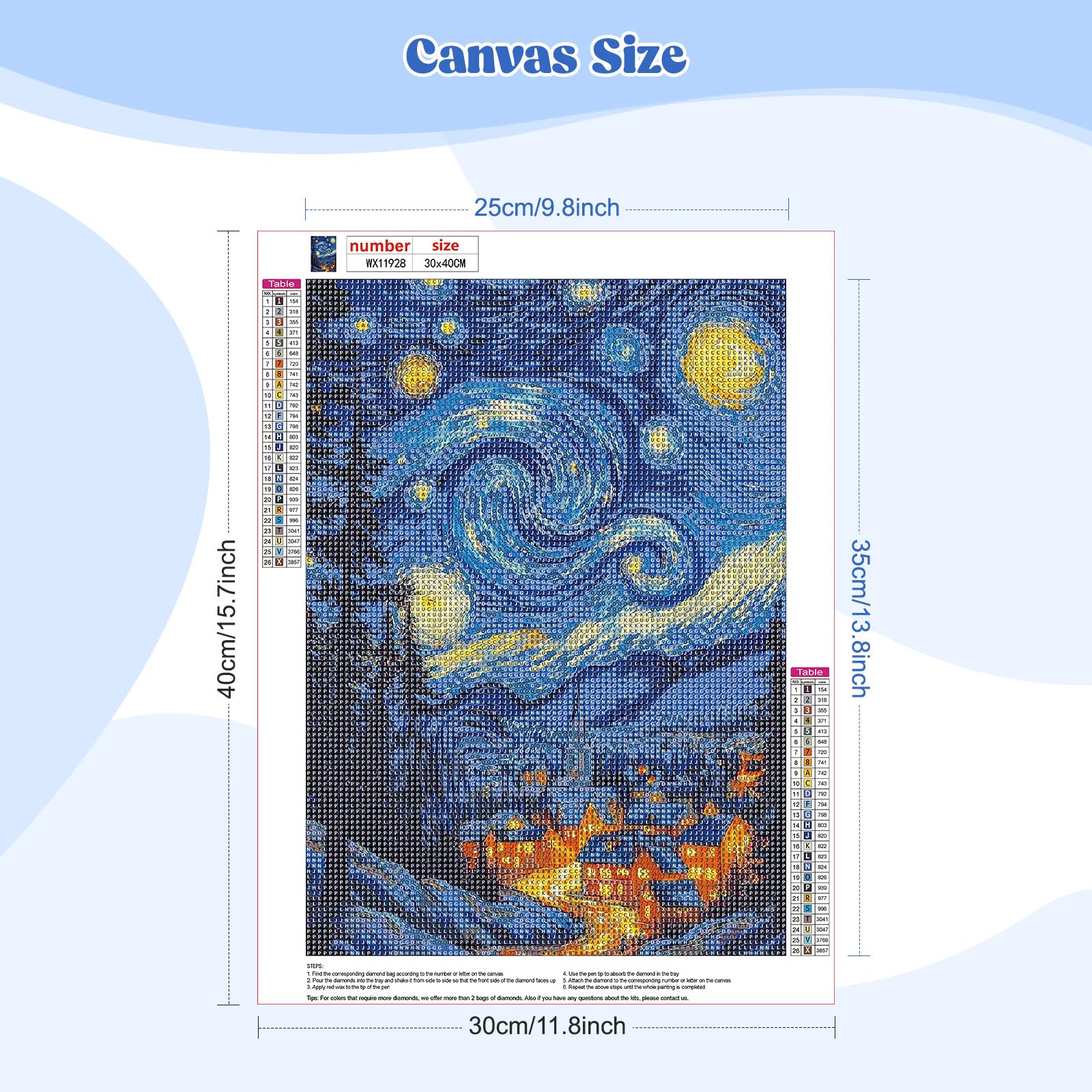 MEIYUDA Diamond Painting Art Ville Romantique, 5D Diamond