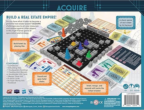 Miniatura 2 de Renegade Game Studios  Juego de Mesa de Estrategia Acquire para 2-6 Jugadores, Edades 12+ con 2 Modos de Juego
