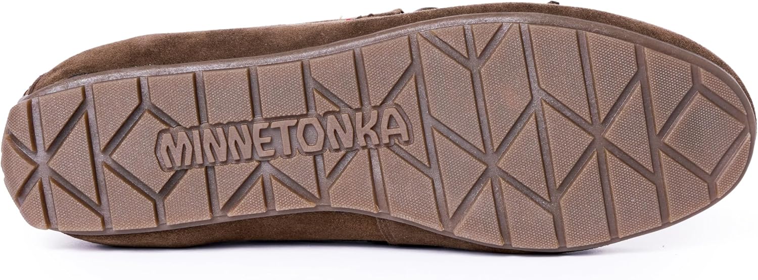 Minnetonka Men’s Loafer Moc – Suede Slip-On Loafers with Cushioned Removable Footbed