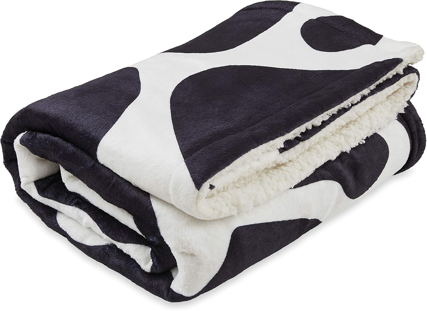Dillaz Cow Print Blanket, Sherpa Plush/Softest 50