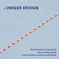 Vista 4 de BRIOUT - 2 cucharas de barra de 12 pulgadas, agitadores de mezcla de mango largo para bebida, cuchara coctelera de acero inoxidable, color oro rosa