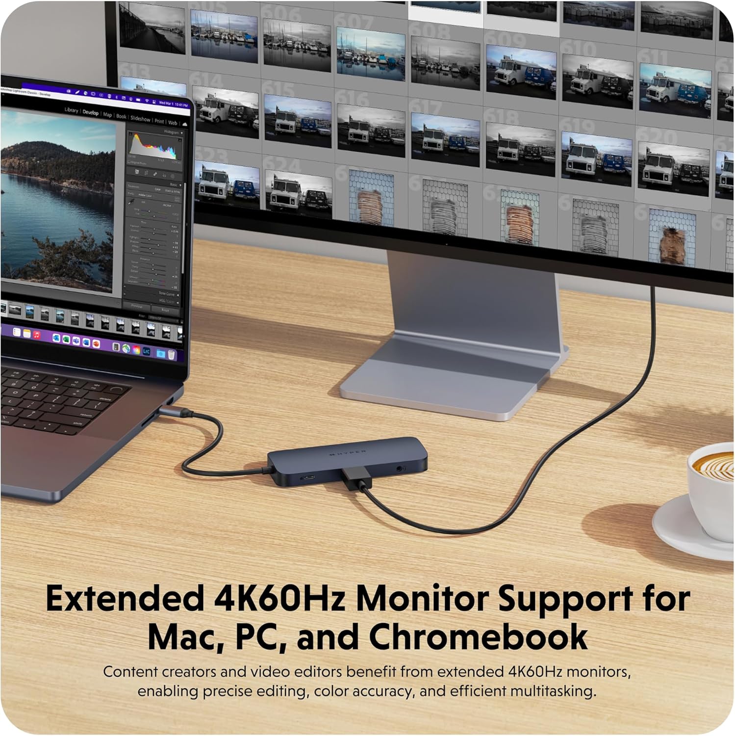 HyperDrive Next 10 Port USB C Hub for Mac, PC, and Chromebook with 4K60Hz HDMI, 2 USB-A, USB-C Hub 10Gbps 140W Power Delivery, SD & microSD Card Reader, Ethernet, 3.5mm Audio Ports