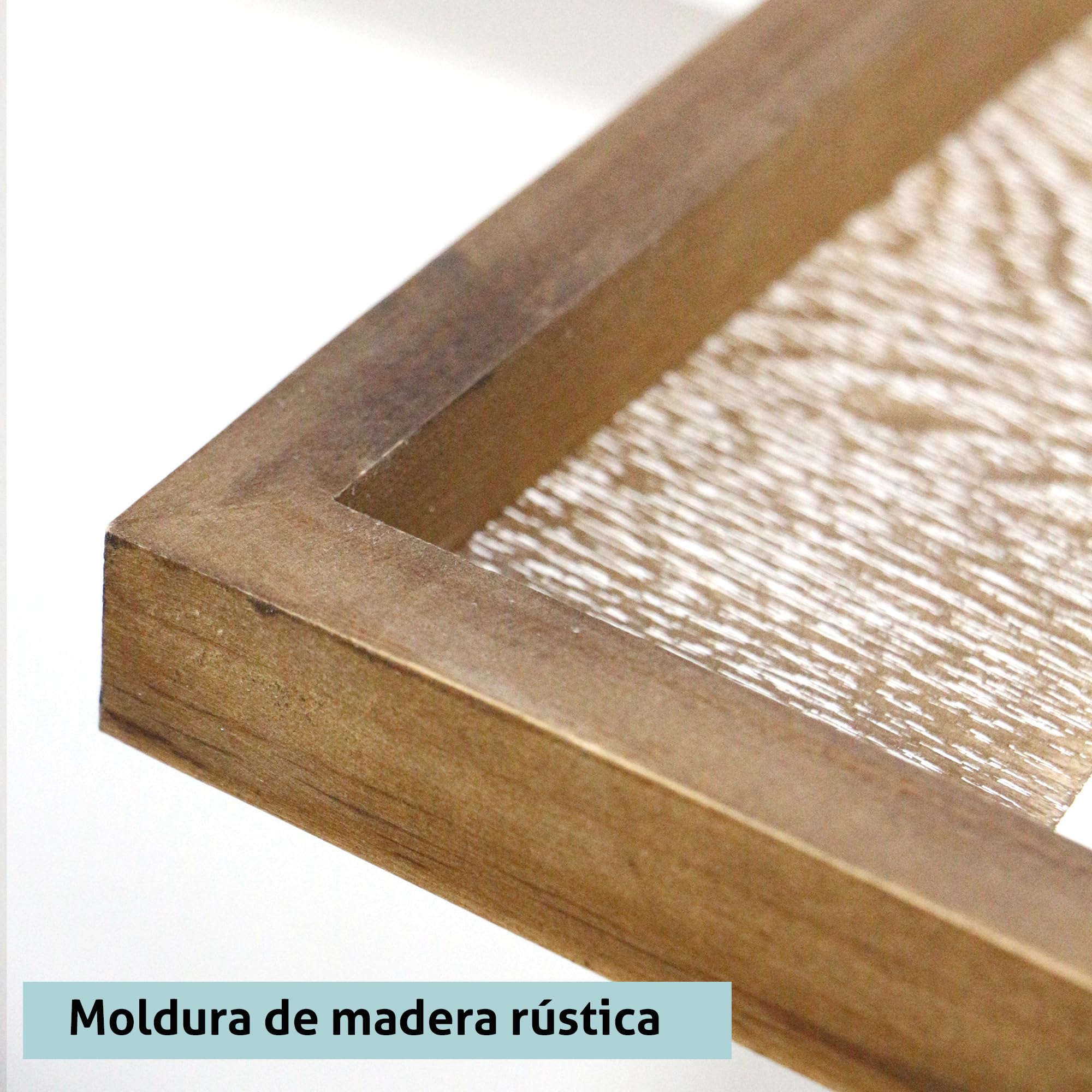 Pareja de Cuadros de Hojas en Madera-1 Pintados a Mano para Salón
