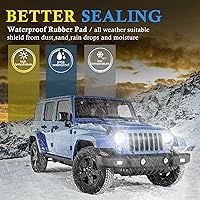 Vista 5 de Flush Mount LED Light Pods, BUNKER INDUST 2Pcs 6 Inch Spot Flood Combo Beam 6000 LM Triple Row Driving Off Road Light Bar Waterproof Led Work Light