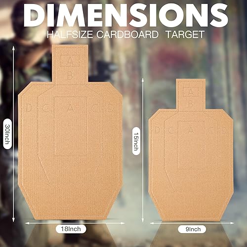 Miniatura 2 de Hungdao IPSC Disparo Cartón Objetivos de Competencia Silueta Táctica de Cartón Objetivos de Cartón para Tiro Práctico Entrenamiento de Práctica