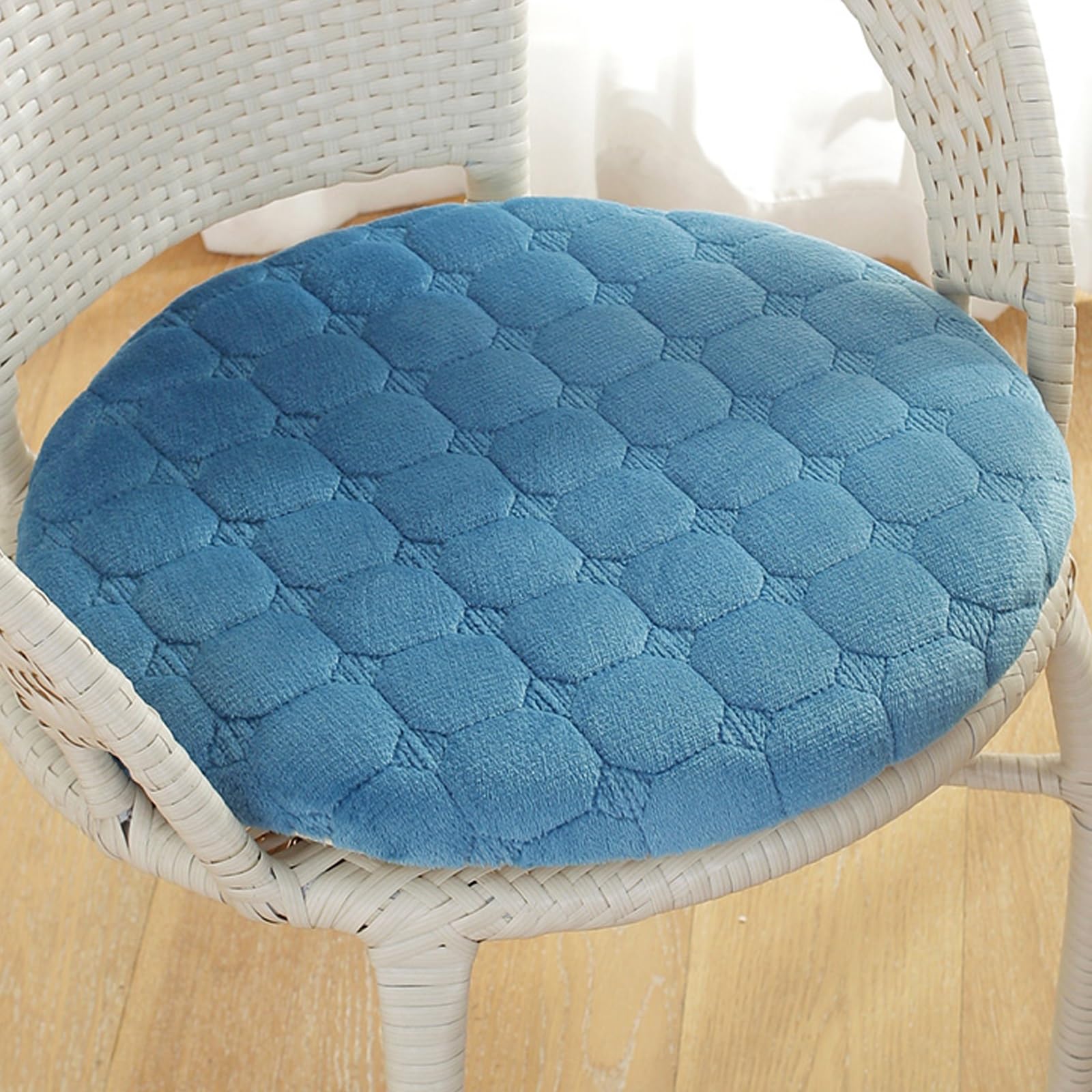 Coussin de chaise antidérapant et respirant ultra doux bleu