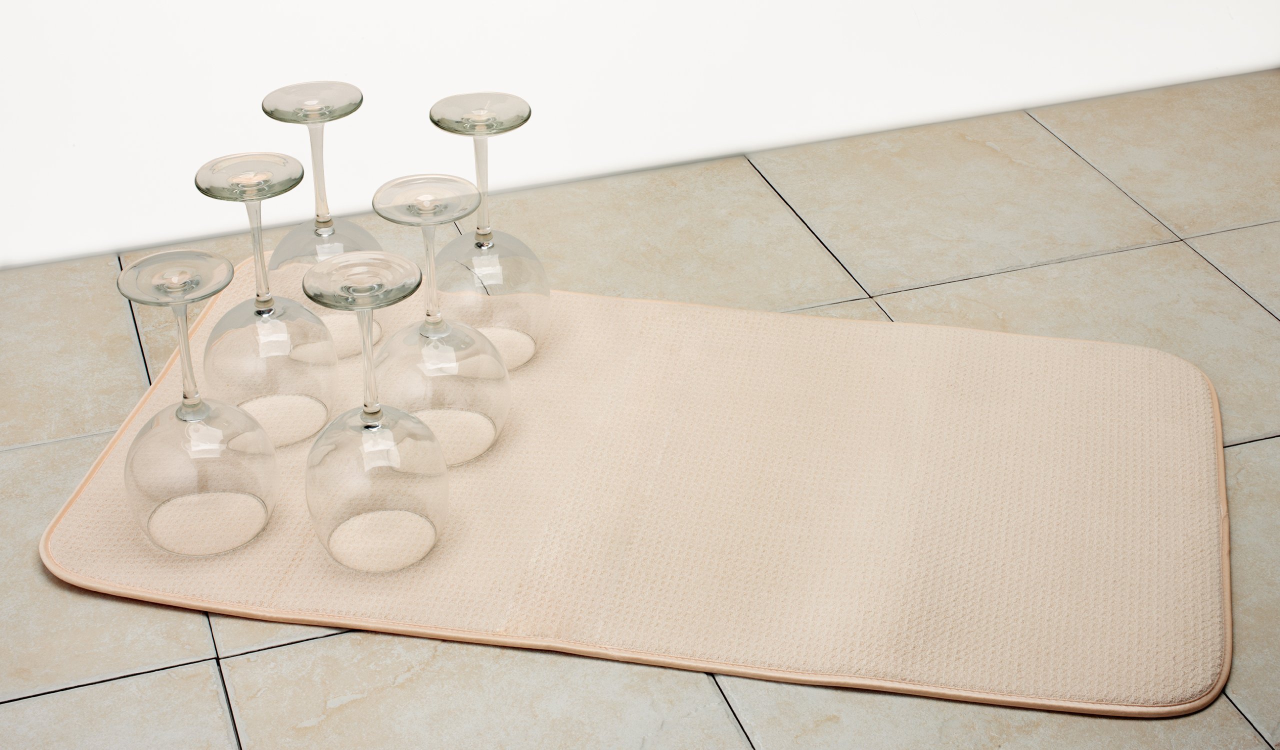 Norpro, Cream 24 by 18 Microfiber Dish Drying Mat, 18 x 24-Inch