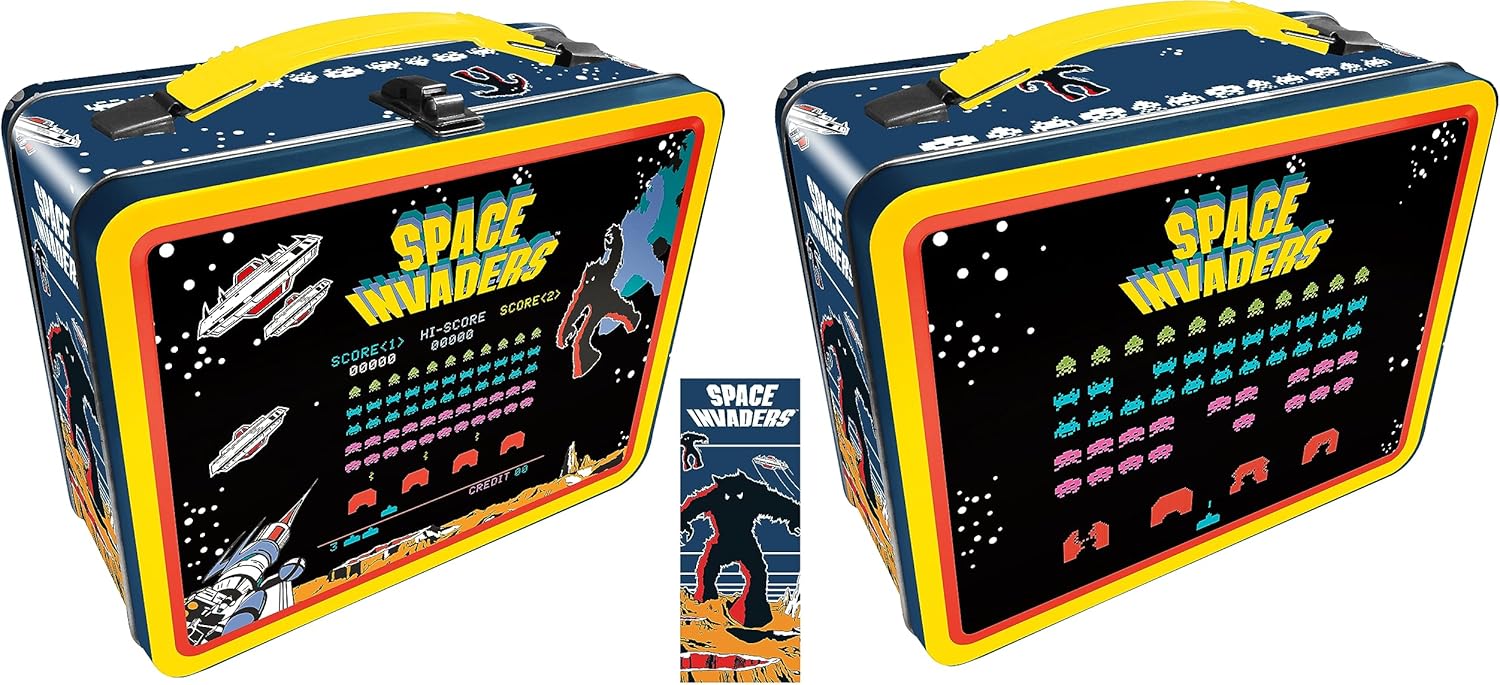 Amazon.com: AQUARIUS Space Invaders Fun Box - Sturdy Tin Storage Box ...