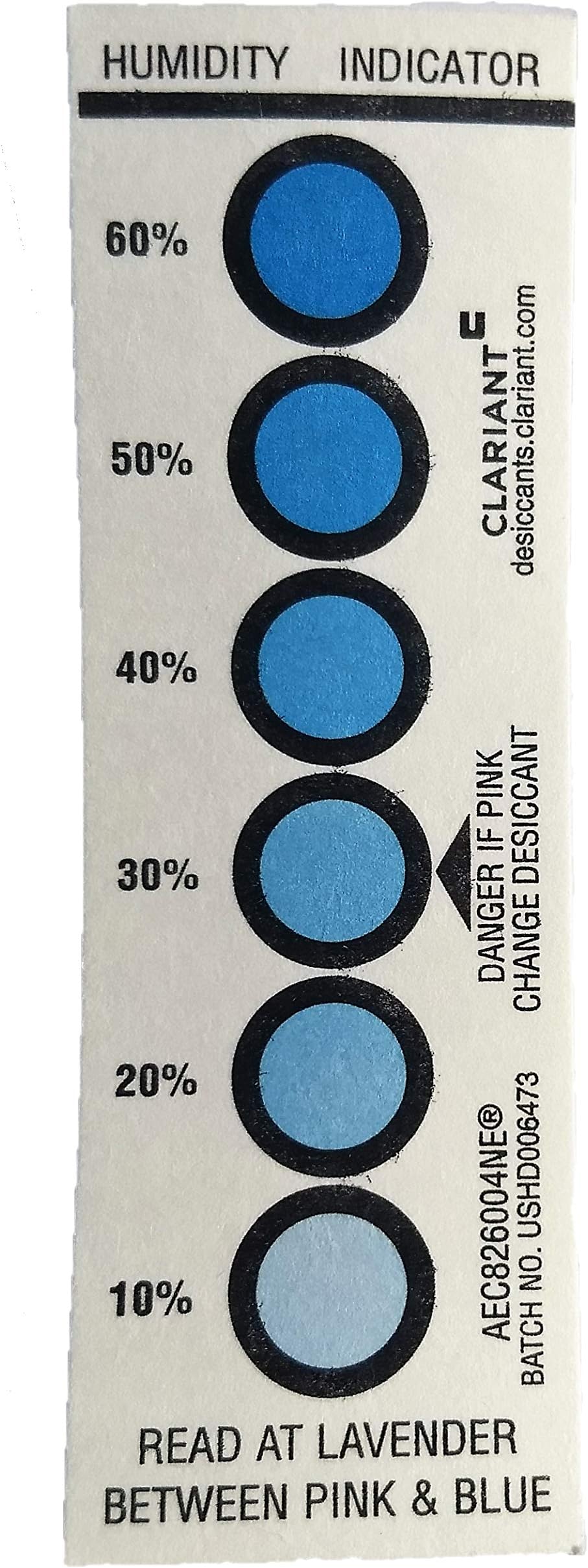 Reusable Humidity Indicator Card 20 Pack - 10% to 60%