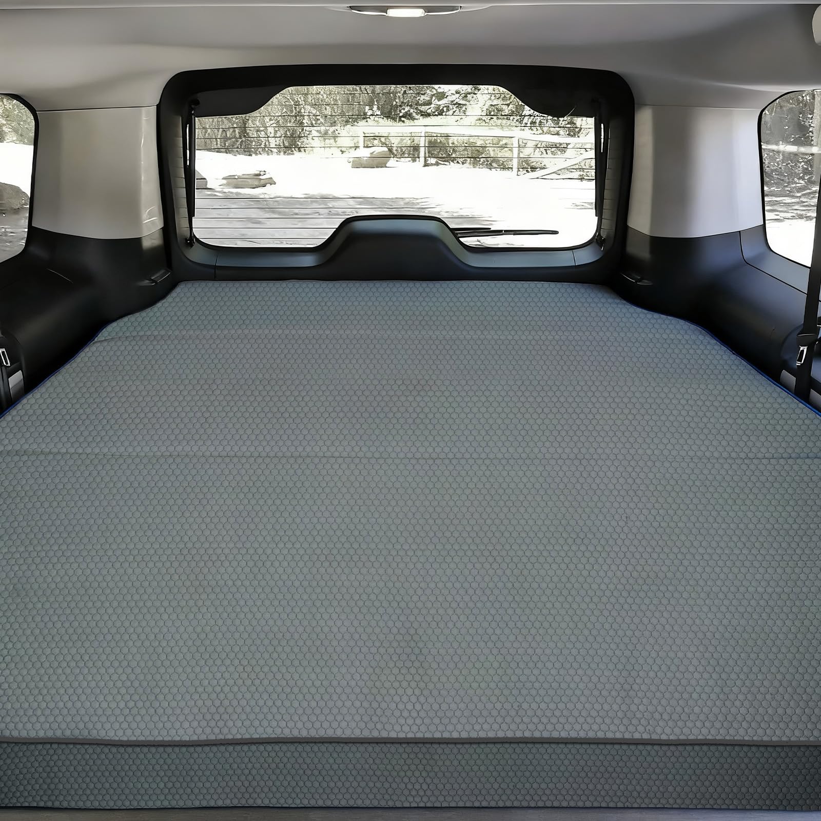 Dicke warme atmungsaktive Faltbare Fahrzeugmatratze kompatibel mit VW T32 T4 T5 T6 T6.1 T7 Multivan California Beach Caravelle und Transporter 186 * 148 * 8cm Wohnmobil Camper zubehör