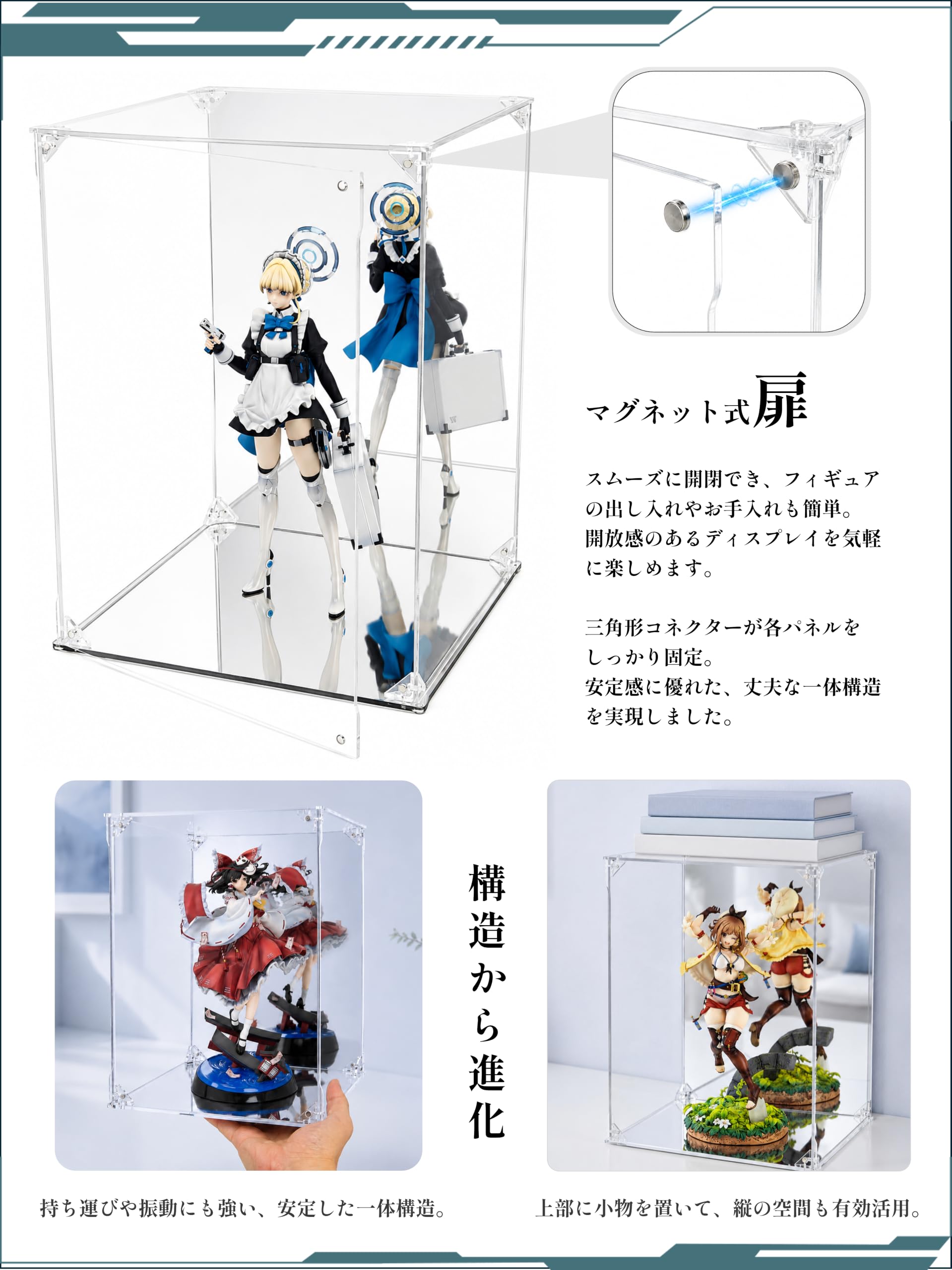 Amazon.co.jp: COOLTAKU フィギュアケース アクリル UVカット 台座