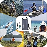 Vista 44 de OMGear - Bolsa seca impermeable y bolsa para teléfono, bolsa flotante de 40L/30L/20L/10L/5L para kayak, navegación, actividades al aire libre