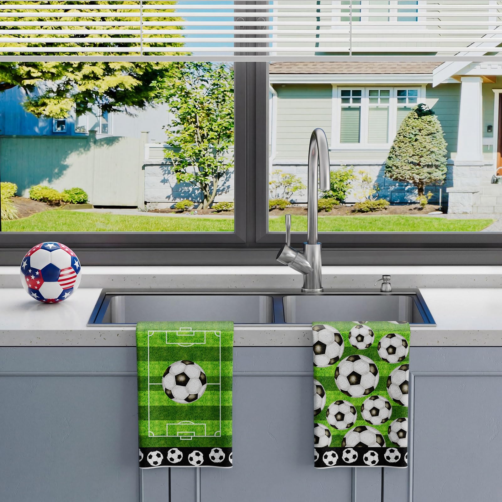 Amazon.com: XCHI Soccer Grass World Cup Dish Towels 18x26 Inch for