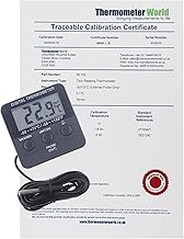 Kalibriertes digitales Kühlschrank-Gefrierschrank-Thermometer mit rückverfolgbarem 2-Punkt-Kalibrierzertifikat