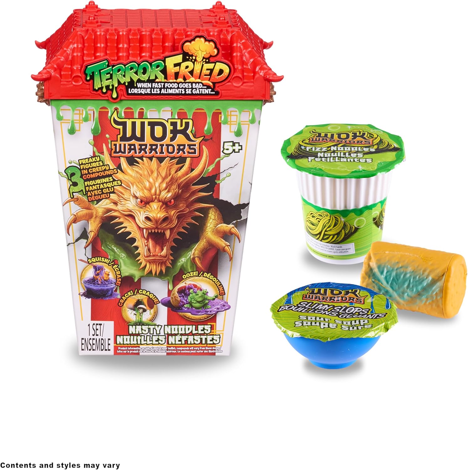 Wok Warriors Nasty Noodles | When Fast Food Goes Bad | Gross collectables with Slime Play | Boys Aged 5-10 | Multiple Compound Play