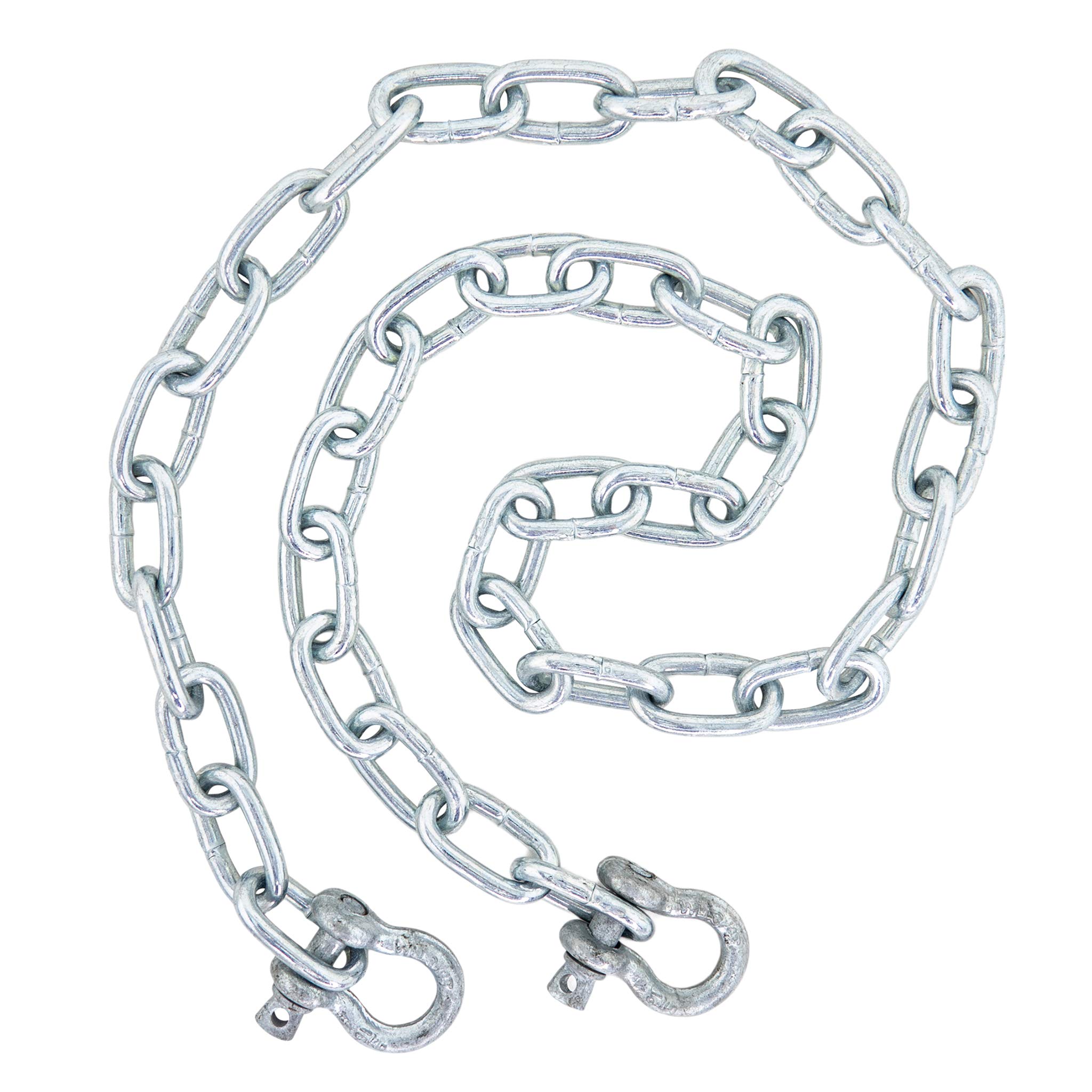 SGT KNOTS Anchor Chain for Boats (4 Foot) - Galvanized Chain - Boat Anchor Lead Chain with Metal Shackle - Galvanized Anchor Chain - Marine Chain 2 Shackles (5/16 in)