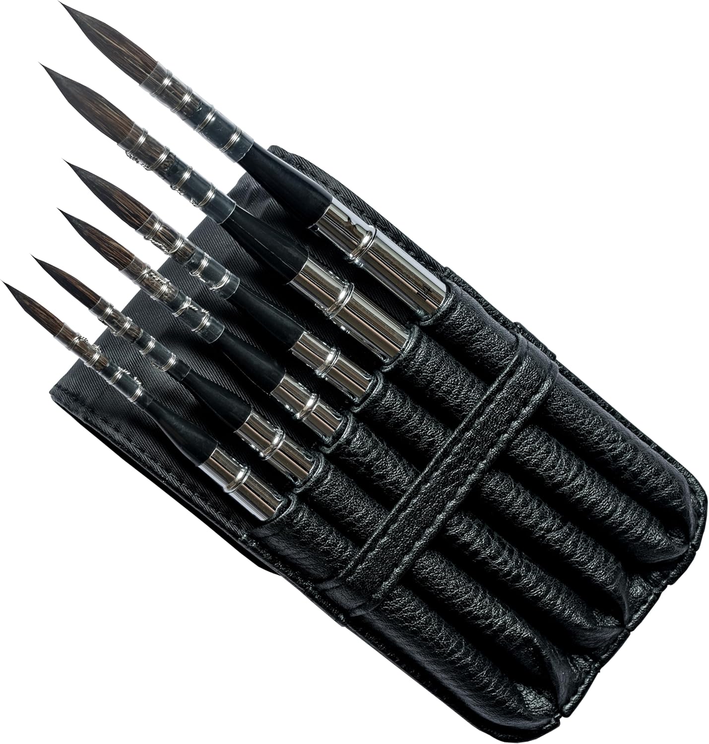 Watercolor Professional Paint Brushes Biaelk 873Round 6PCS Synthetic Squirrel Mixed Hair Watercolor Travel Pocket Brushes Set for Miniature for Art Supplies Face Detail Painting