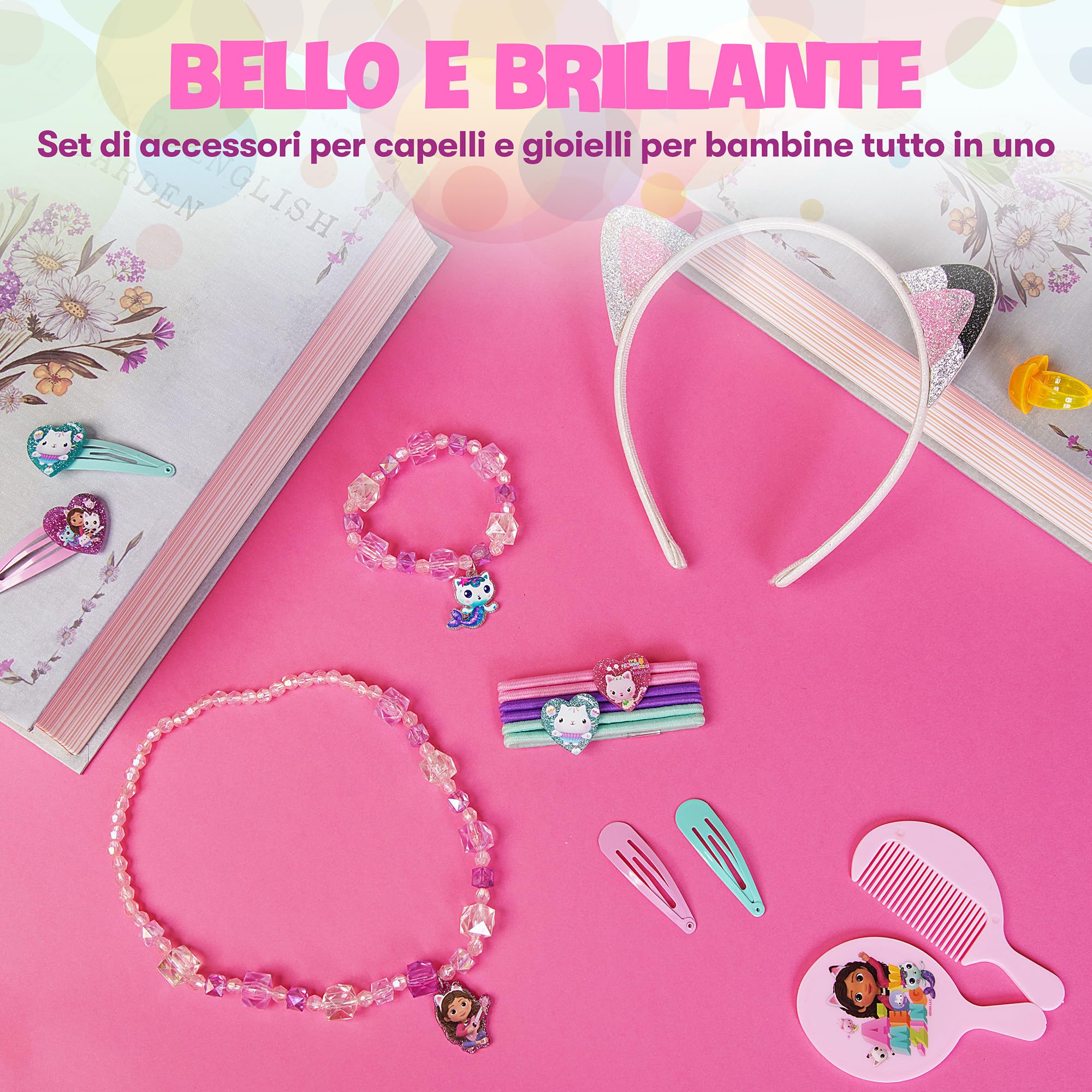 Gabby's Dollhouse - Cerchietto Gabby con Orecchie di Gabby - Accessori Gabby La Casa delle Bambole - Gabby Regalo per Piccole Fan