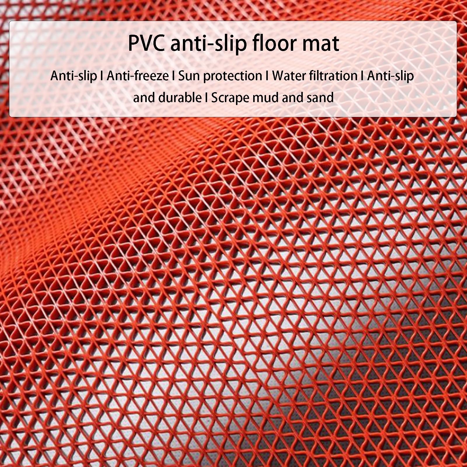 Tappetino antiscivolo in PVC per drenaggio, 5 mm di spessore, impermeabile, per bagno, piscina, cucina, uso commerciale