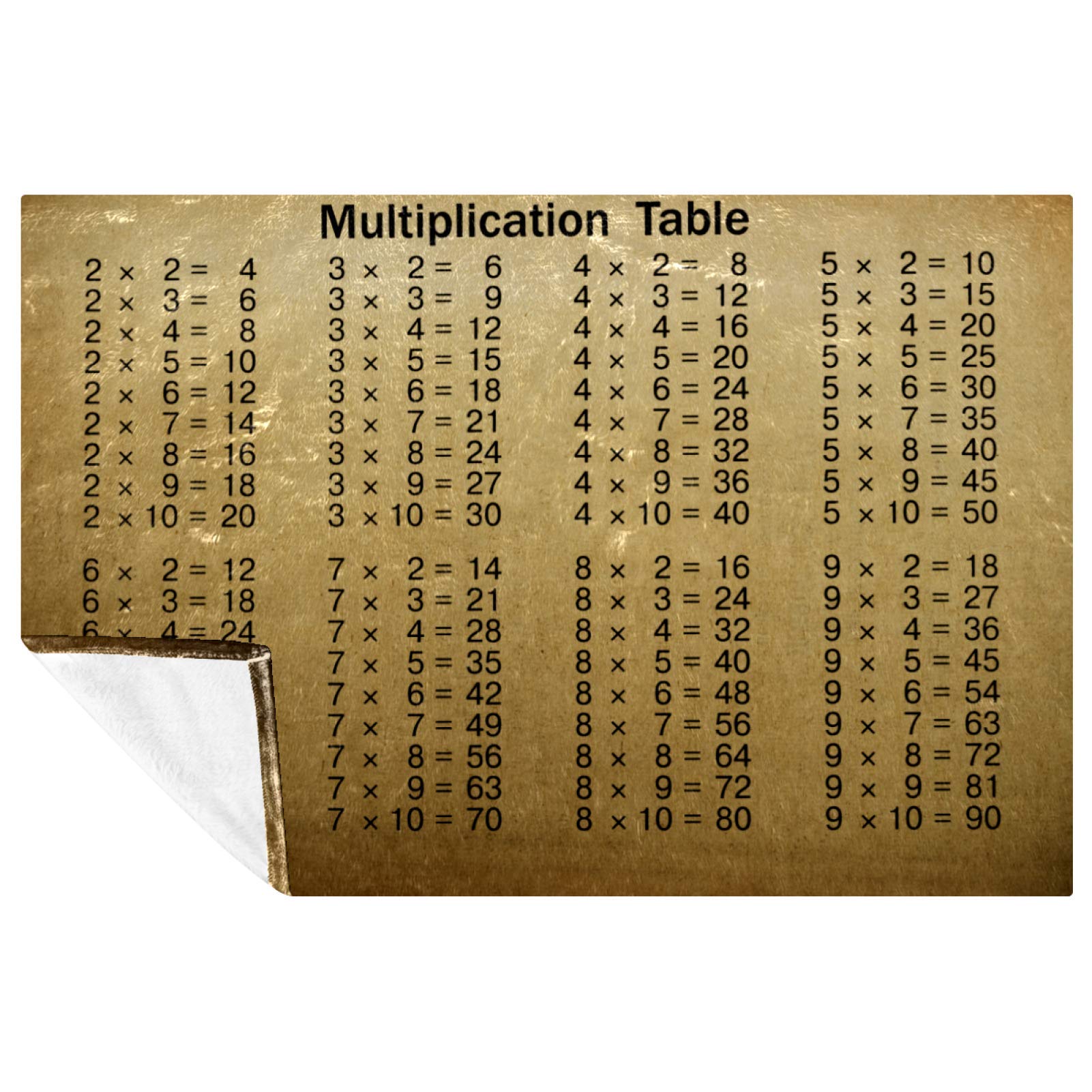 Couverture éducative à multiplication plaid doux chaud lit enfant