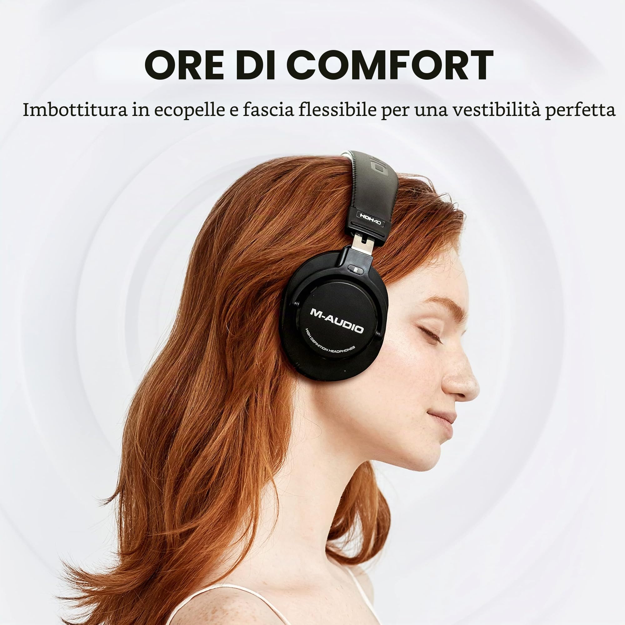 Cuffie + Casse PC + Scheda Audio - Casse Audio Monitor Amplificate 120 W da Studio, Interfaccia Audio Esterna USB e Cuffie Over Ear - M-Track Solo + BX3 + MPM-1000 + (M-Audio)