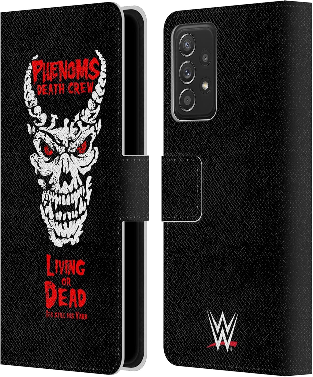 Head Case Designs Officially Licensed WWE Phenom's Death Crew Undertaker Leather Wallet Case Compatible with Galaxy A52 / A52s / 5G (2021)