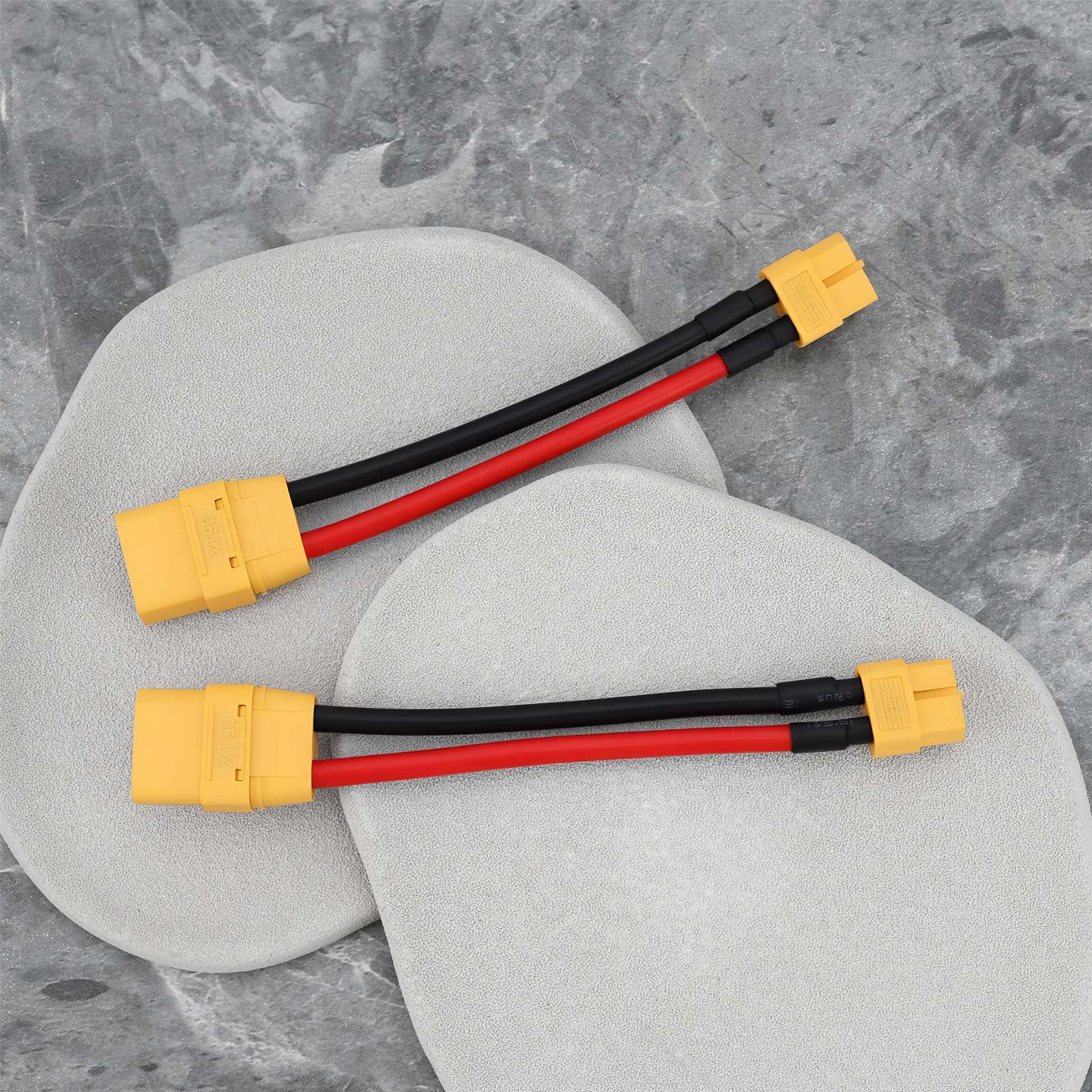2 szt. XT90 żeński na XT60 żeński adapter drutu 2-pinowy żeński adapter złącza kabla 12AWG do modelu RC Drone Lipo ESC